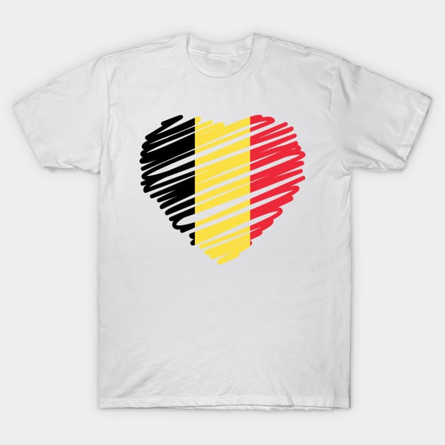 Belgium flag T-Shirt by dk08